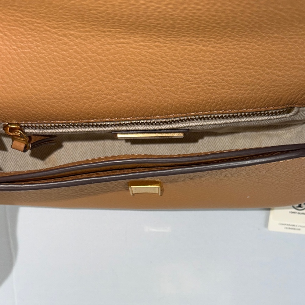 Tory Burch Tan Leather Adjustable Crossbody Bag - Picture 7 of 10